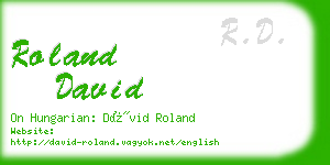 roland david business card